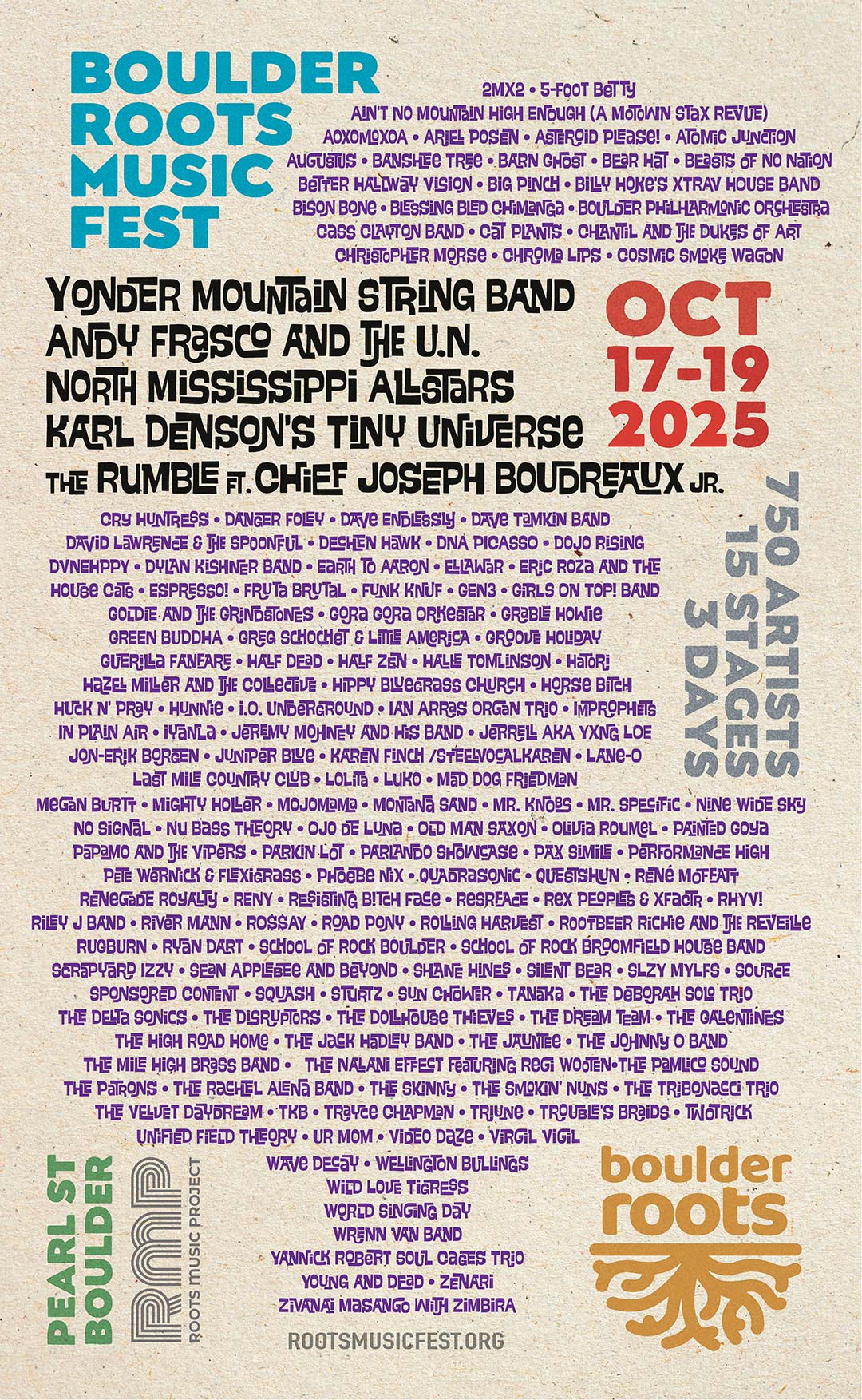 Roots - 🎶 The Boulder Roots Music Fest Lineup is HERE! October 17–19 ...