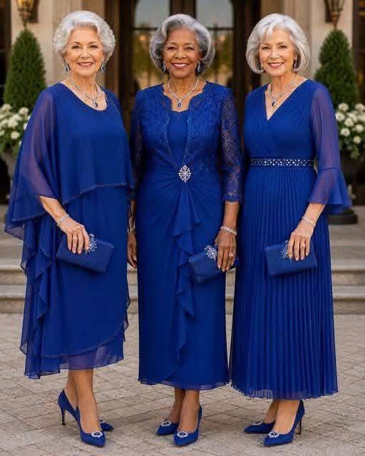 my wife dresses like an old lady What style blue dress would you choose for older woman? Criss Cross Straps