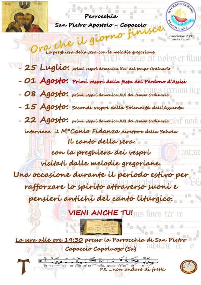 😇 Venite ad... - Parrocchia San Pietro Apostolo - Capaccio | Facebook