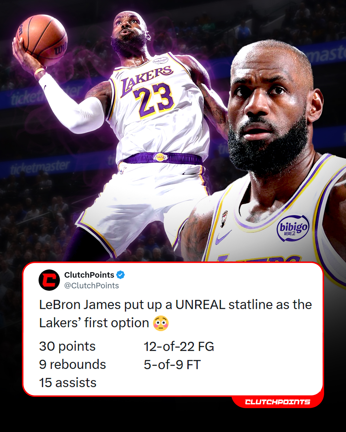 Just a reminder that LeBron James is currently 41 years old and 