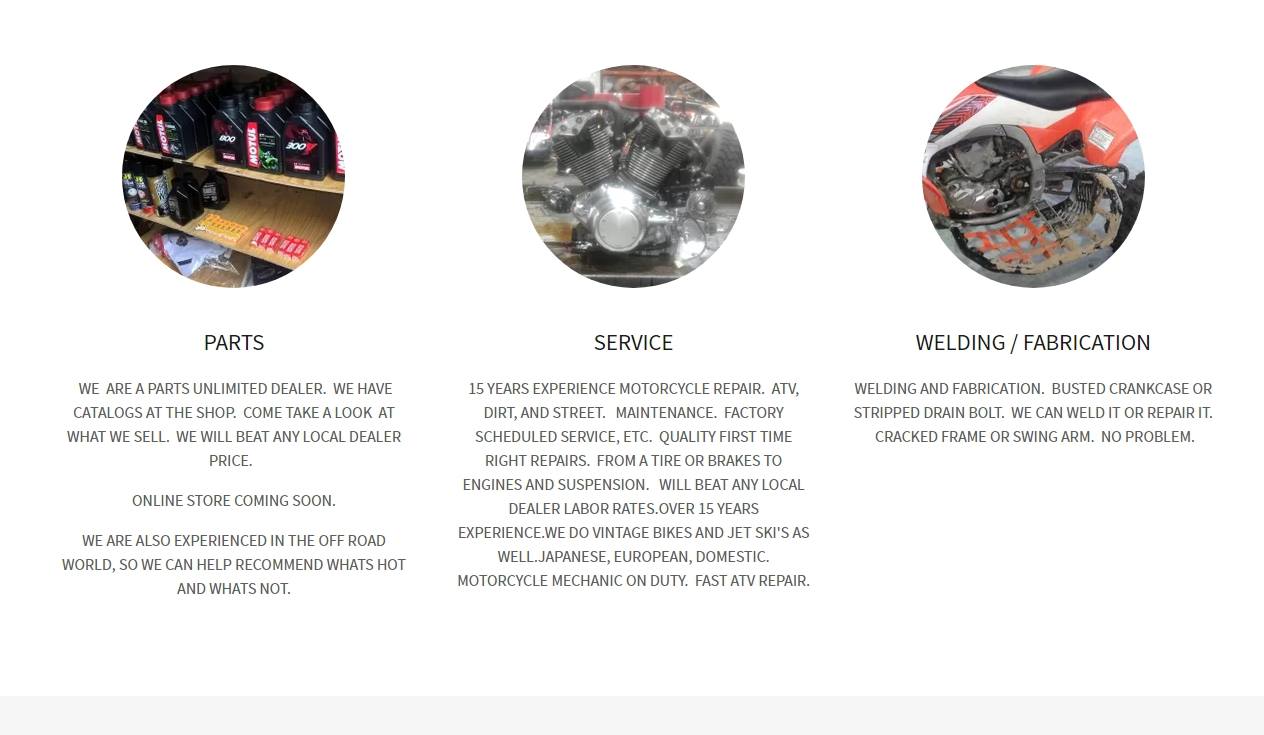 DNA Racing in Essex, Maryland for motorcycle and ATV parts and service