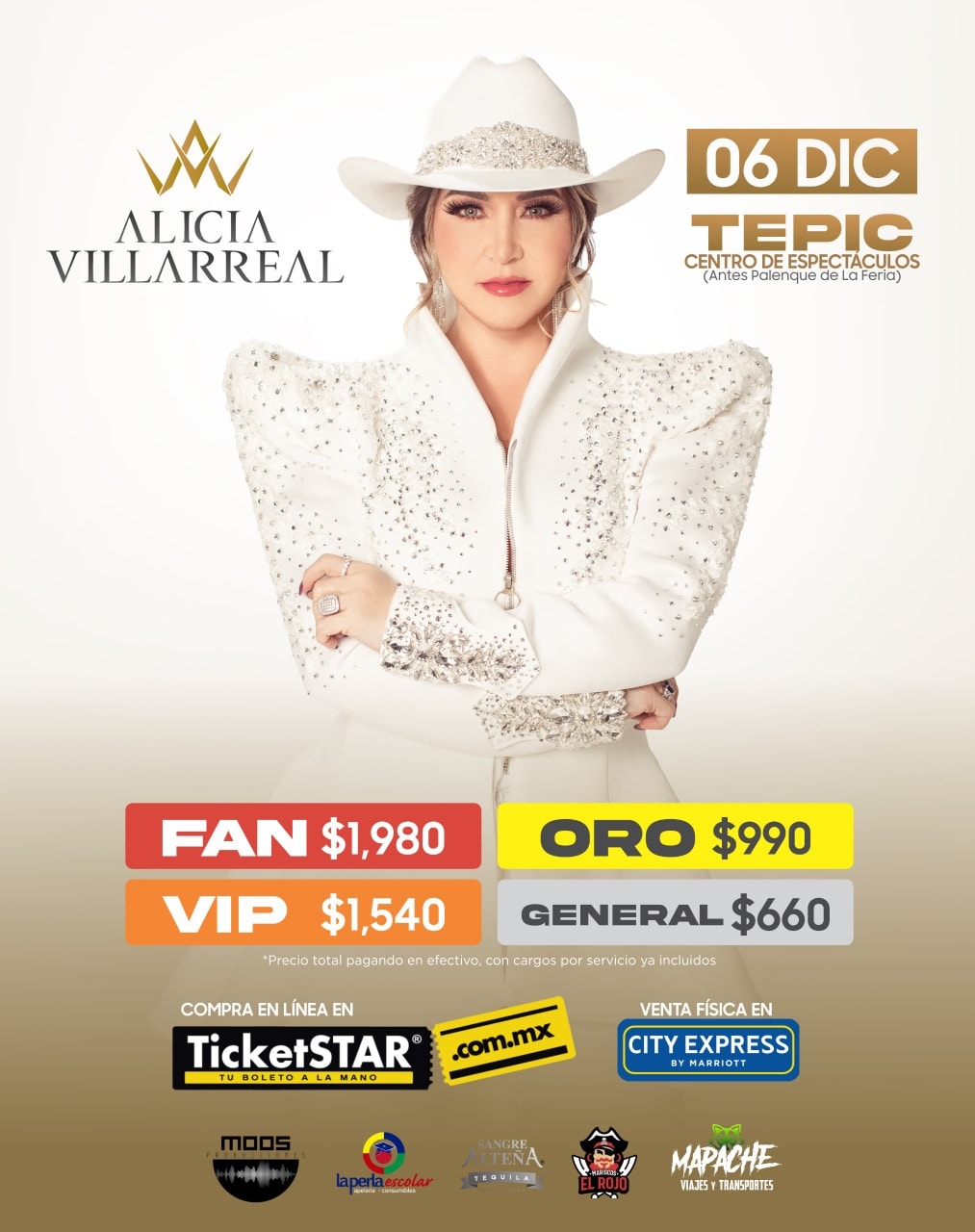 PS - 🎤 ¡Alicia Villarreal llega a Tepic! 🎤 Prepárate para cantar a todo ...