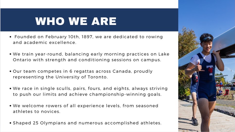 University of Toronto... - University of Toronto Rowing Team