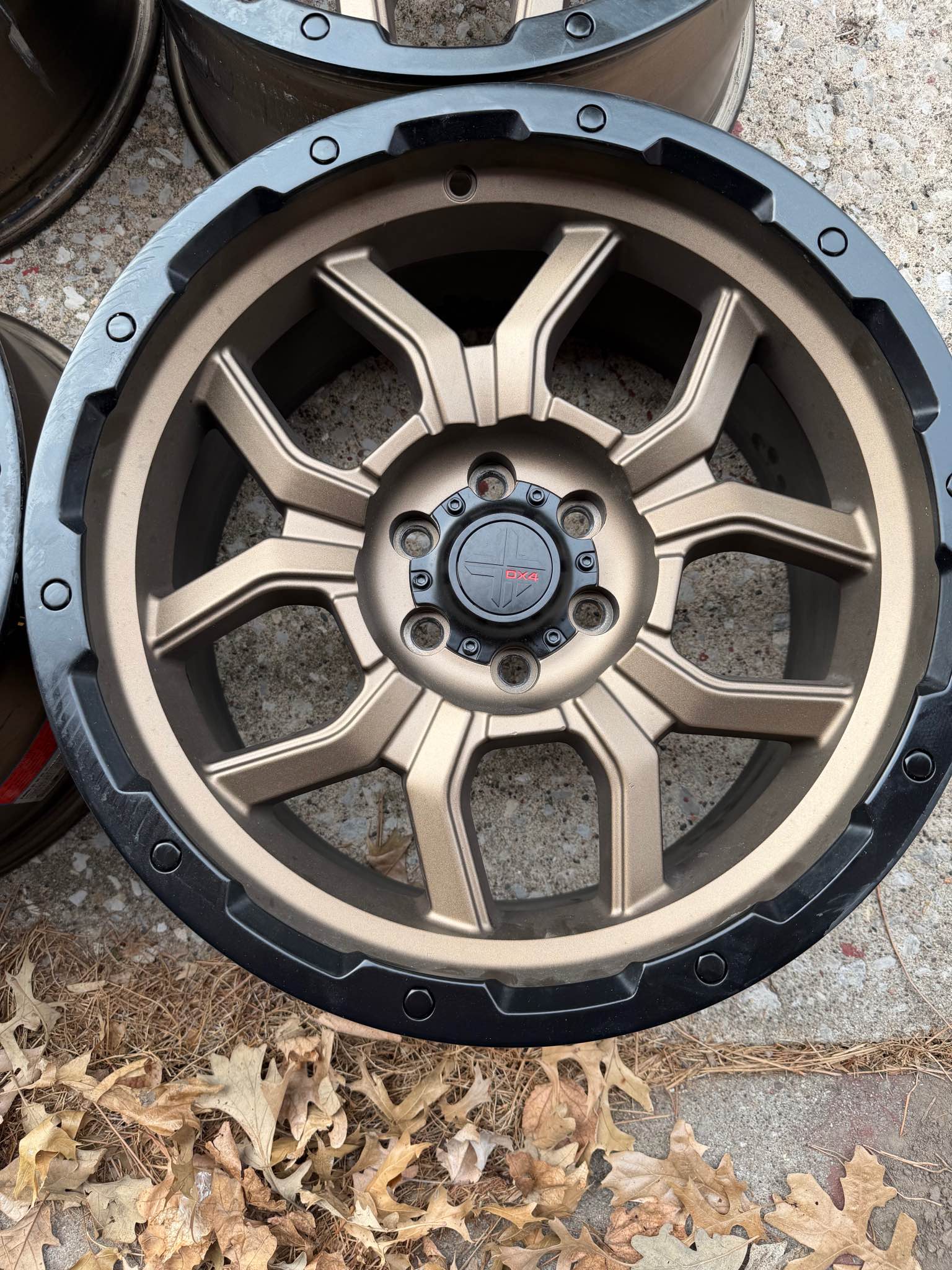 For Sale: Four (4) 17”x 8.5” DX4 Baja Frozen Bronze w/Black Lip - Car ...