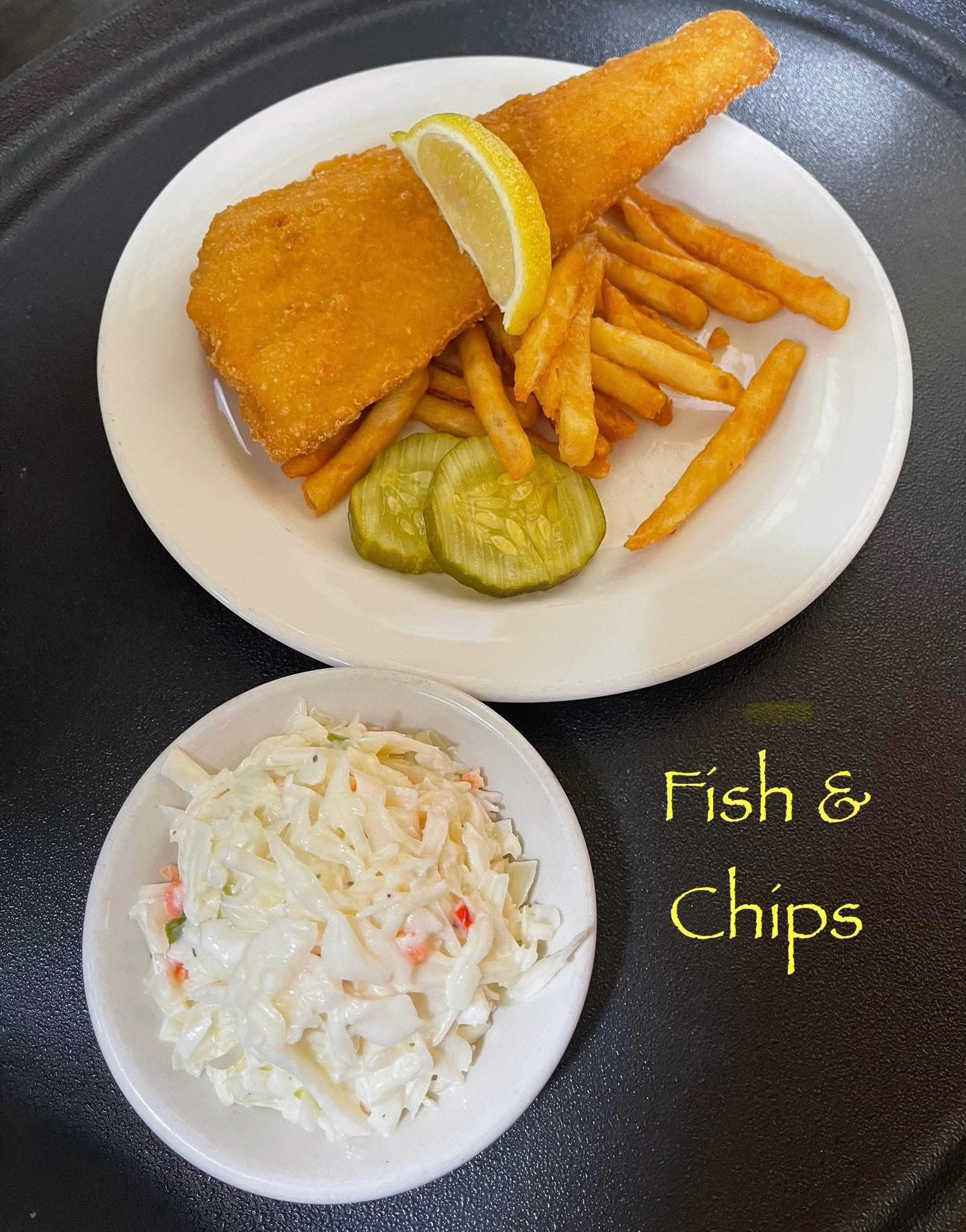 Tamaqua - Inflation buster special! Fish and chips with cole slaw and ...