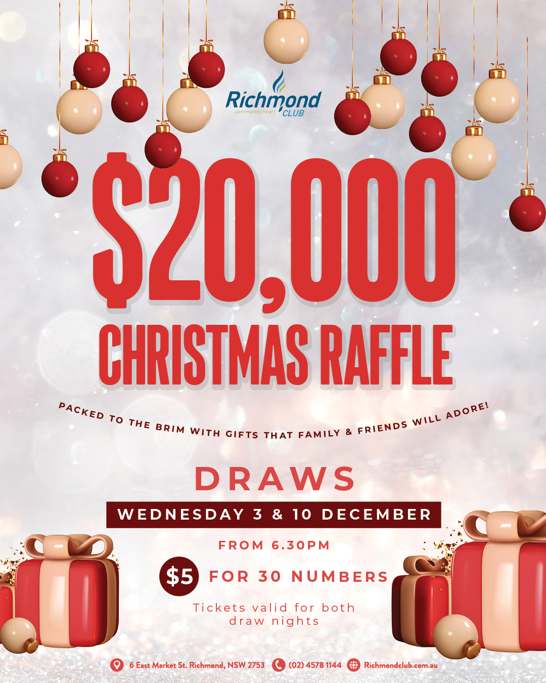 Richmond Club - Our BUMPER 2025 Christmas Raffle has... | Facebook