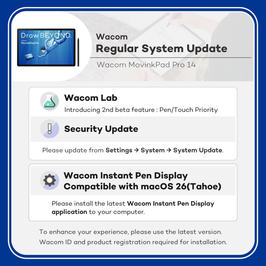Wacom Thailand - ขอแจ้งให้ผู้ใช้ Wacom MovinkPad 11 และ... | Facebook