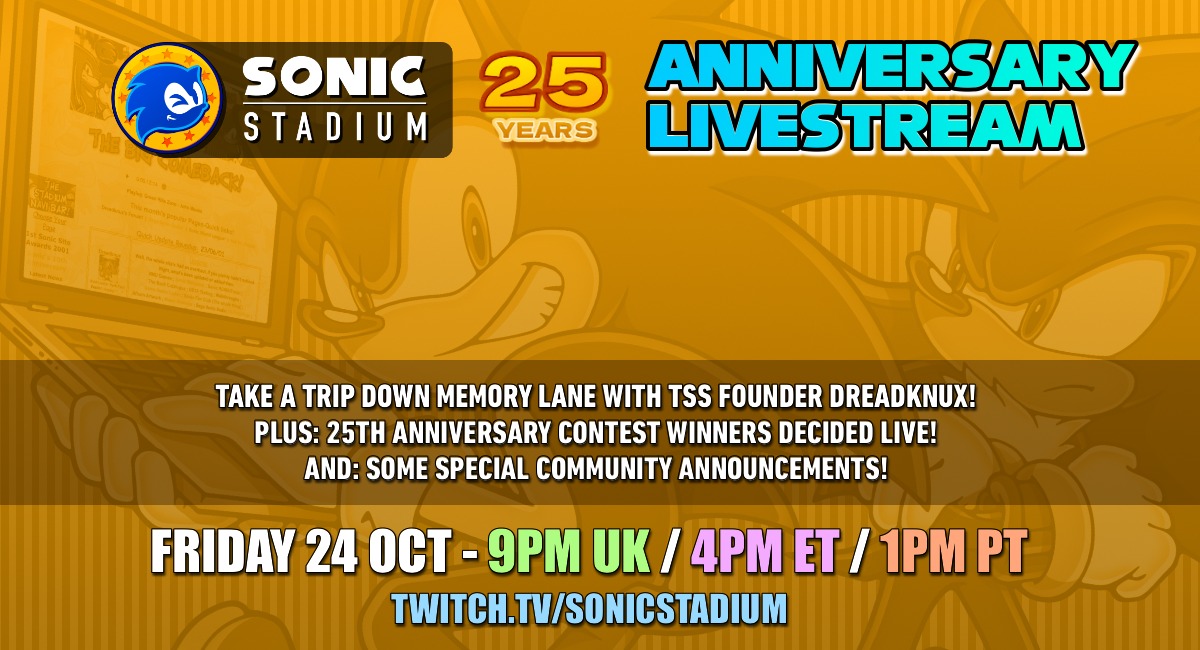 Sonic Stadium - 🎂 ANNIVERSARY STREAM ALERT! 🎂 We're... | Facebook