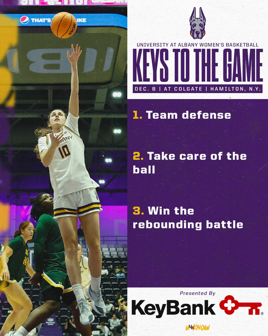 UAlbany WBB - Today's KeyBank 🗝️s to the Game! #UAUKNOW | Facebook