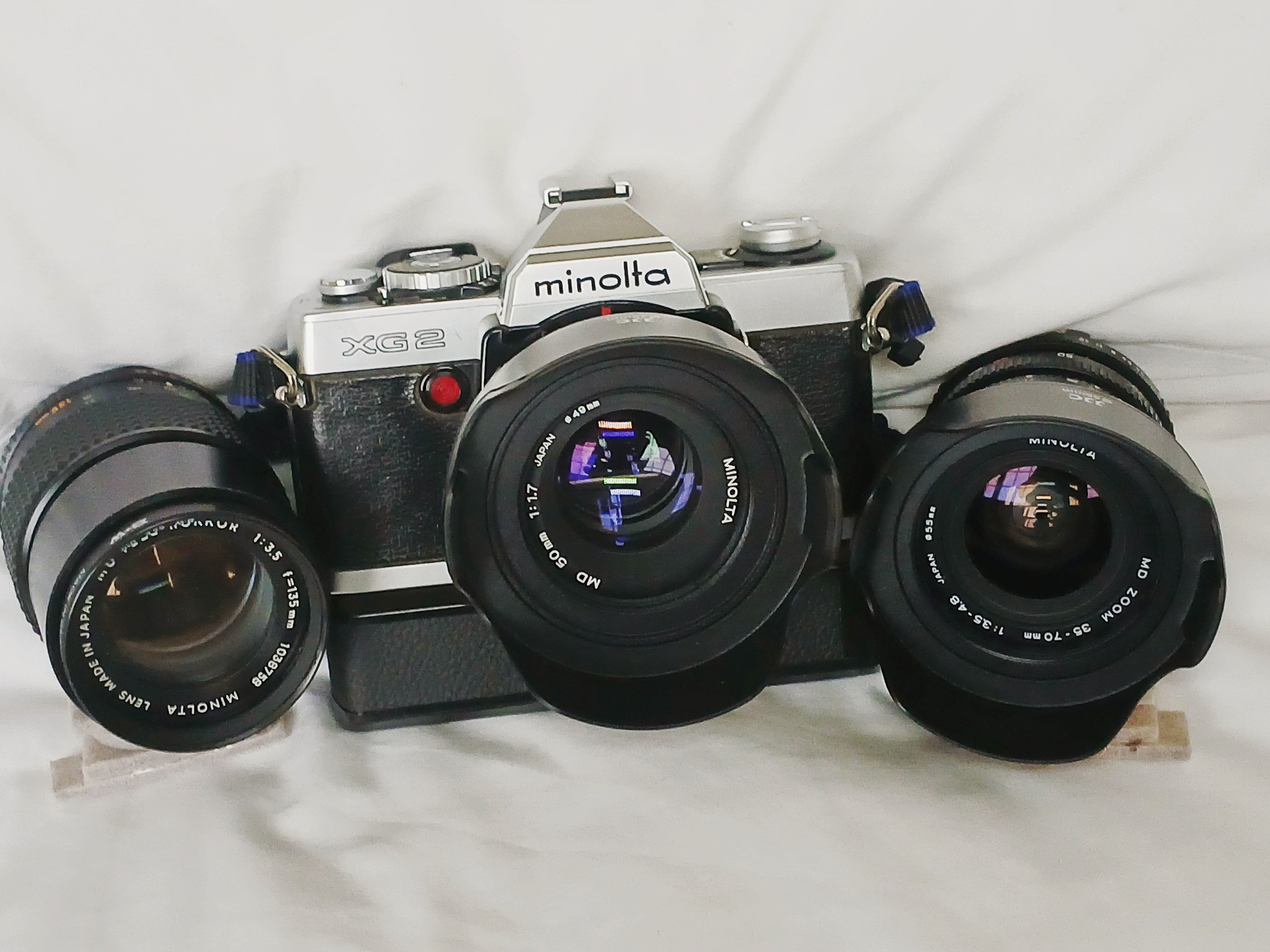 My Minolta XG-M with a 50mm f1:1.7 lens and a Minolta autowind