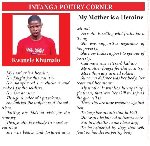 Intanga Hub - 'My Mother is a Heroine' A poem by Kwanele... | Facebook