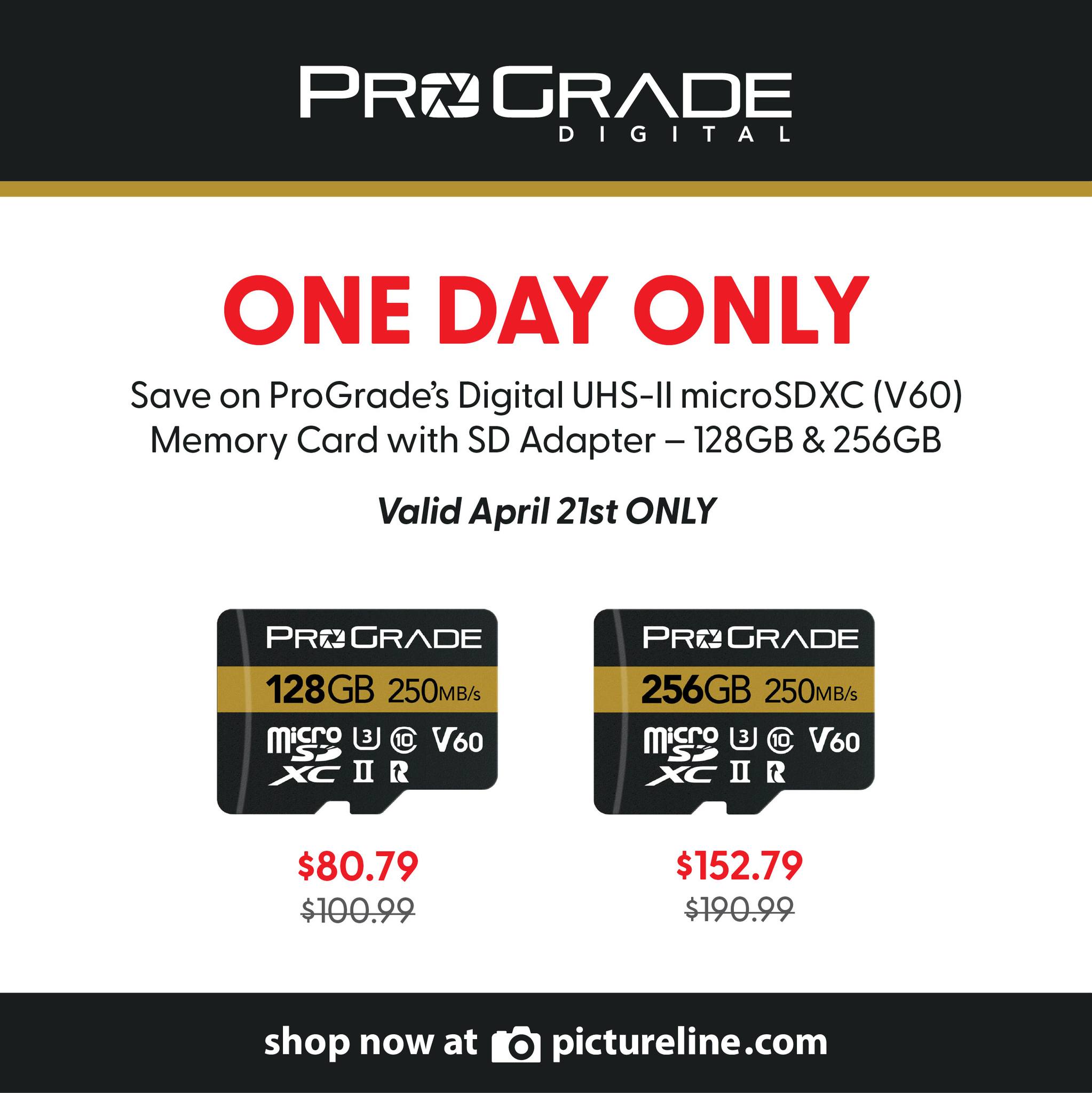 Valid TODAY only!! Save on Prograde Micro SD cards here: https 