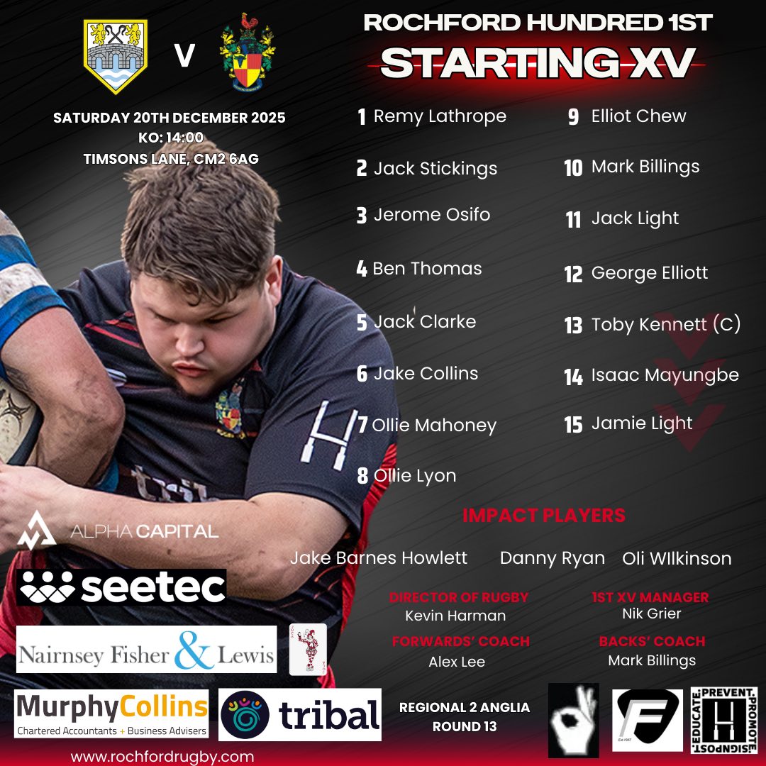🔥 Rochford Hundred 1st XV –... - Rochford Hundred Rugby Club | Facebook