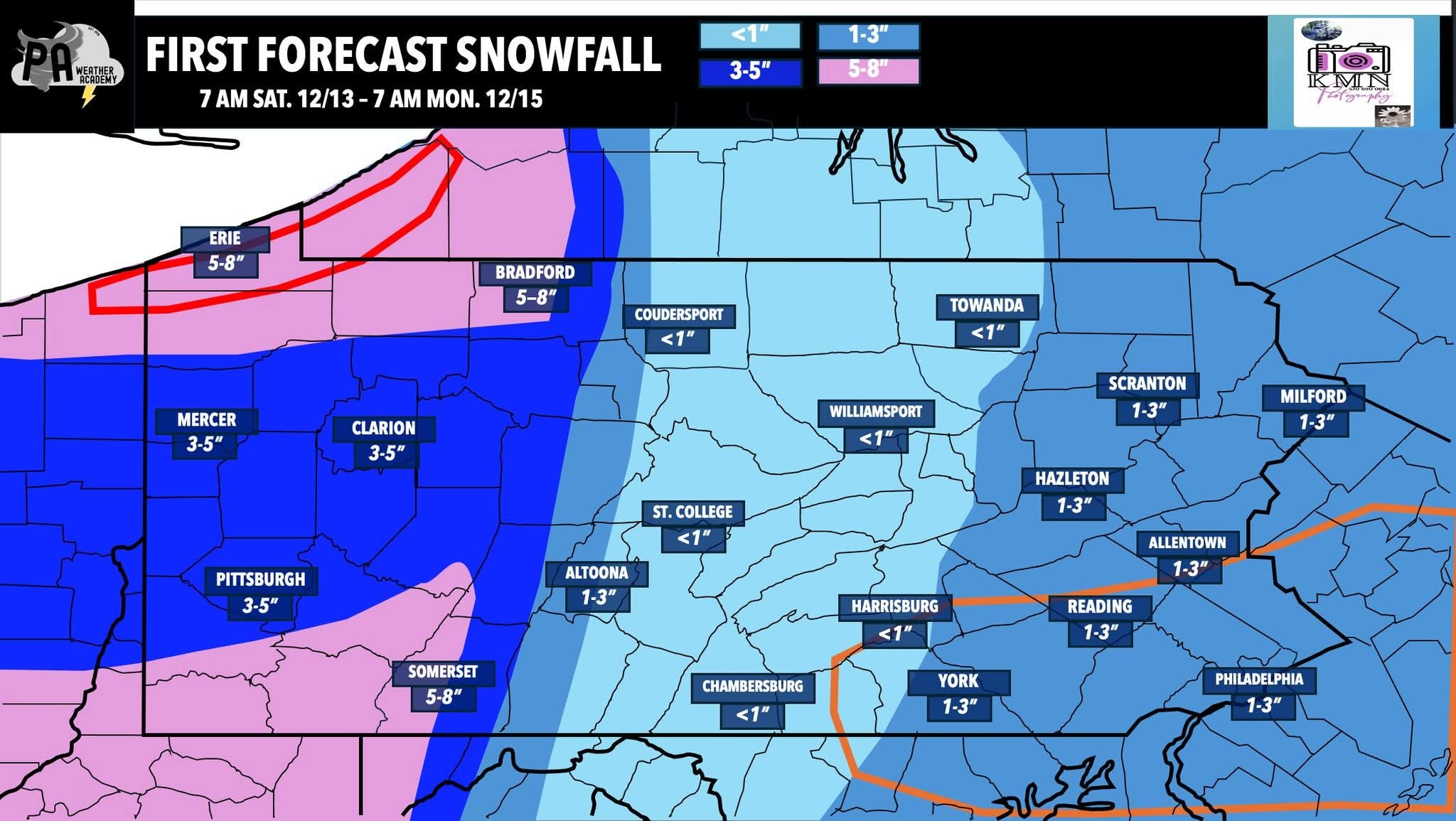 Nepa - FIRST CALL SNOWFALL FORECAST - SATURDAY 12/13 - MONDAY 12/15 ...