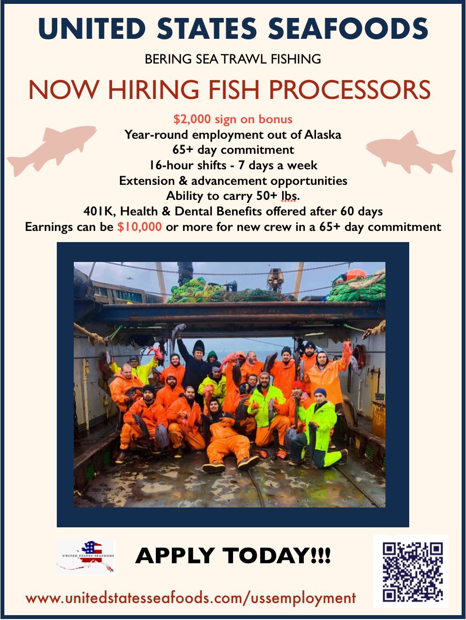 United - We’re hiring crew for the start of next year on the Bering Sea ...