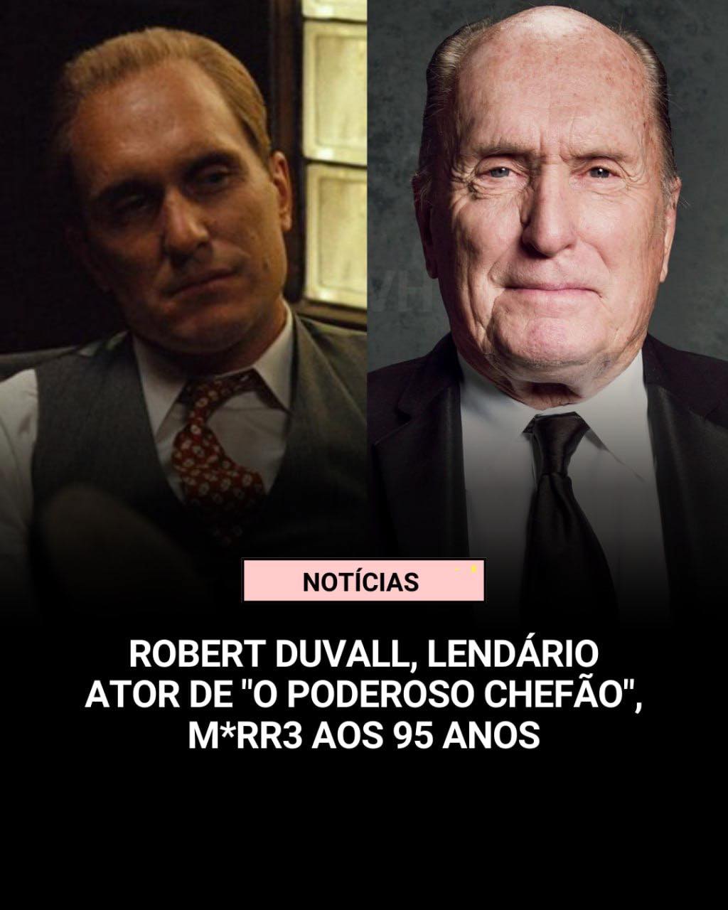 Prosa - LEMBRA DELE? O lendário ator Robert Duvall, conhecido por seus ...