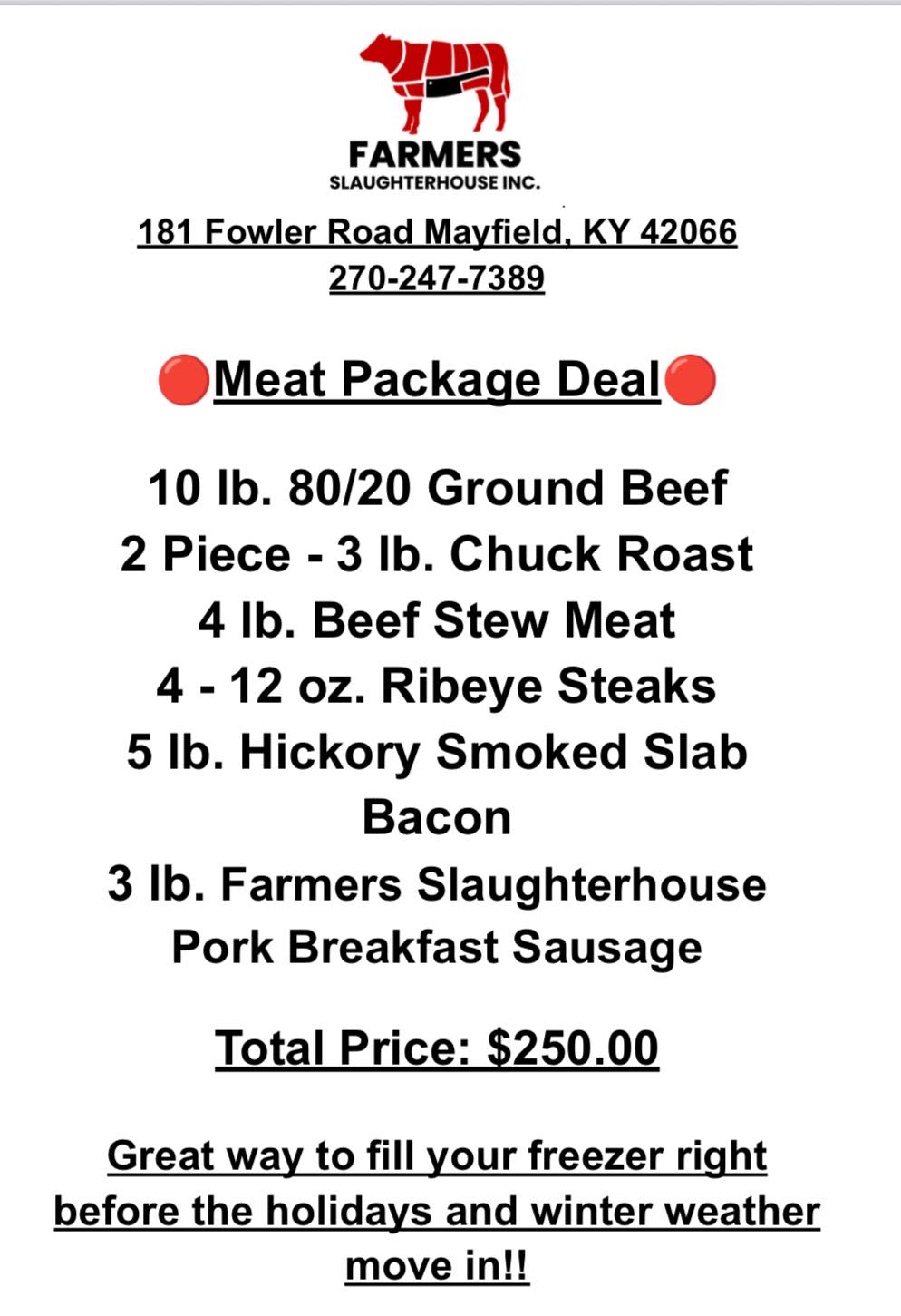 Farmers - Don’t forget that we’re still running this great Meat Package ...
