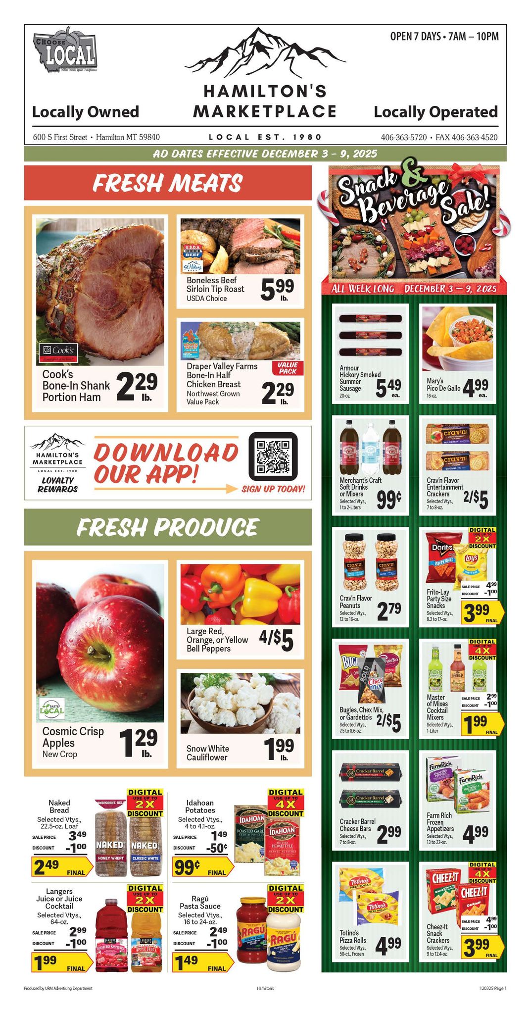 12/3 Ad!! Week long Snack &... - Hamiltons Market Place | Facebook