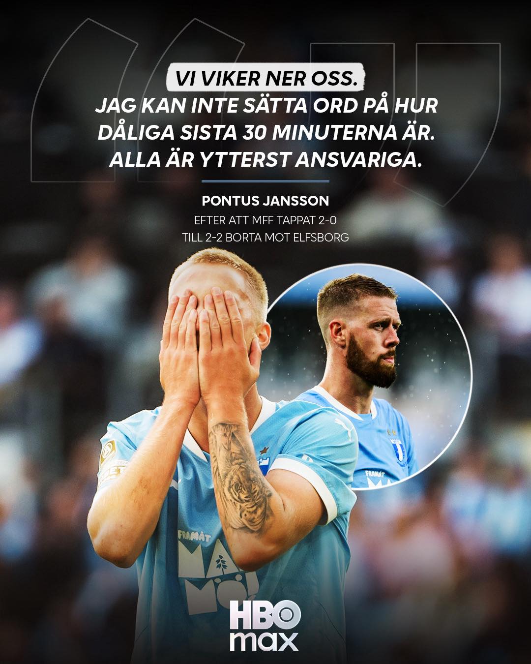 Pontus Jansson var inte nöjd... - Sports on HBO Max Sverige | Facebook