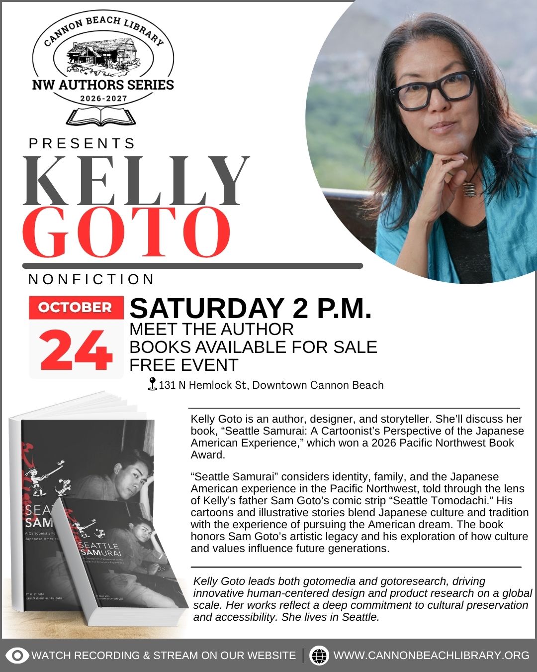NW Authors Series Presents Kelly Goto