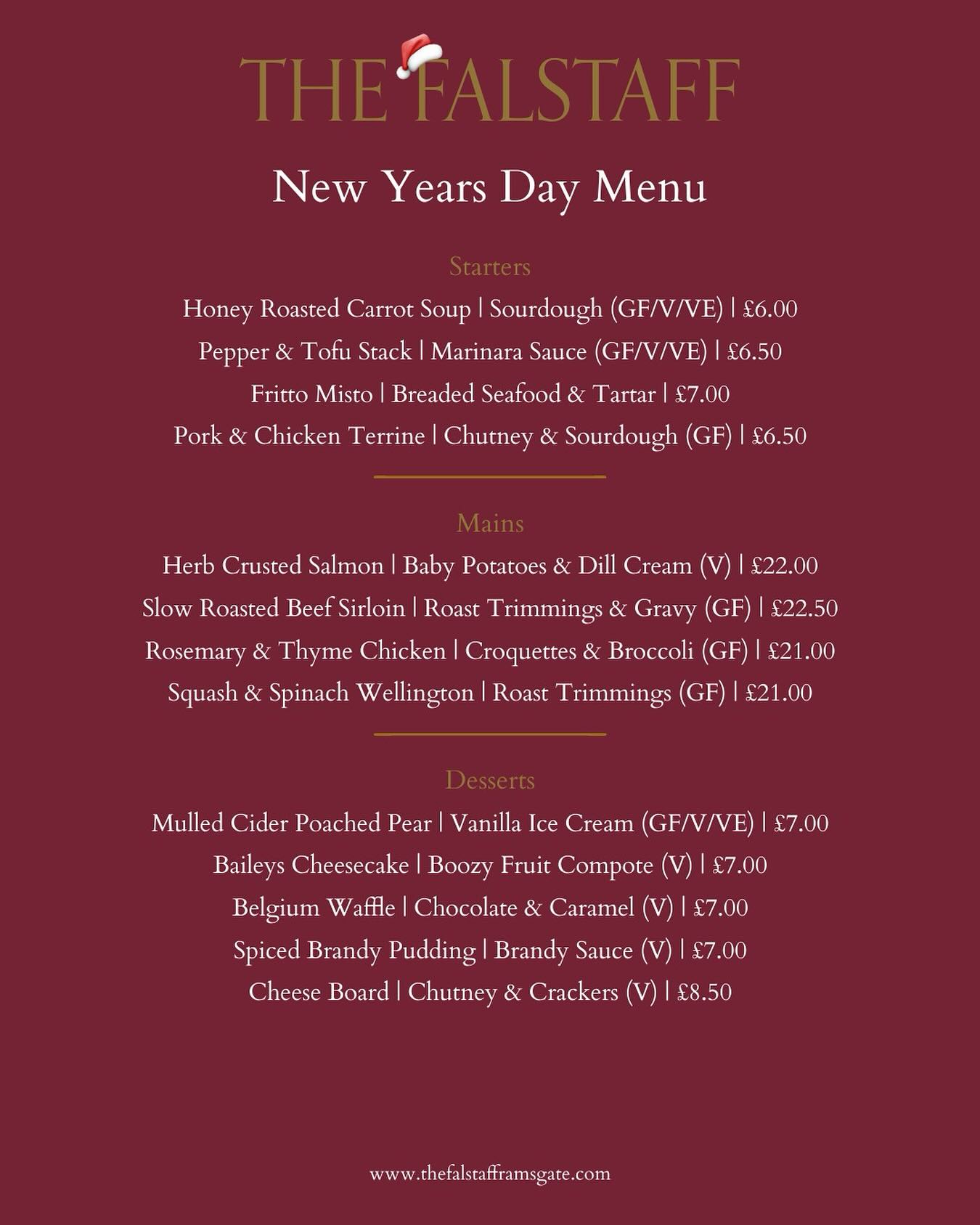 The Falstaff - Start 2026 on a delicious note at The Falstaff Ramsgate ...