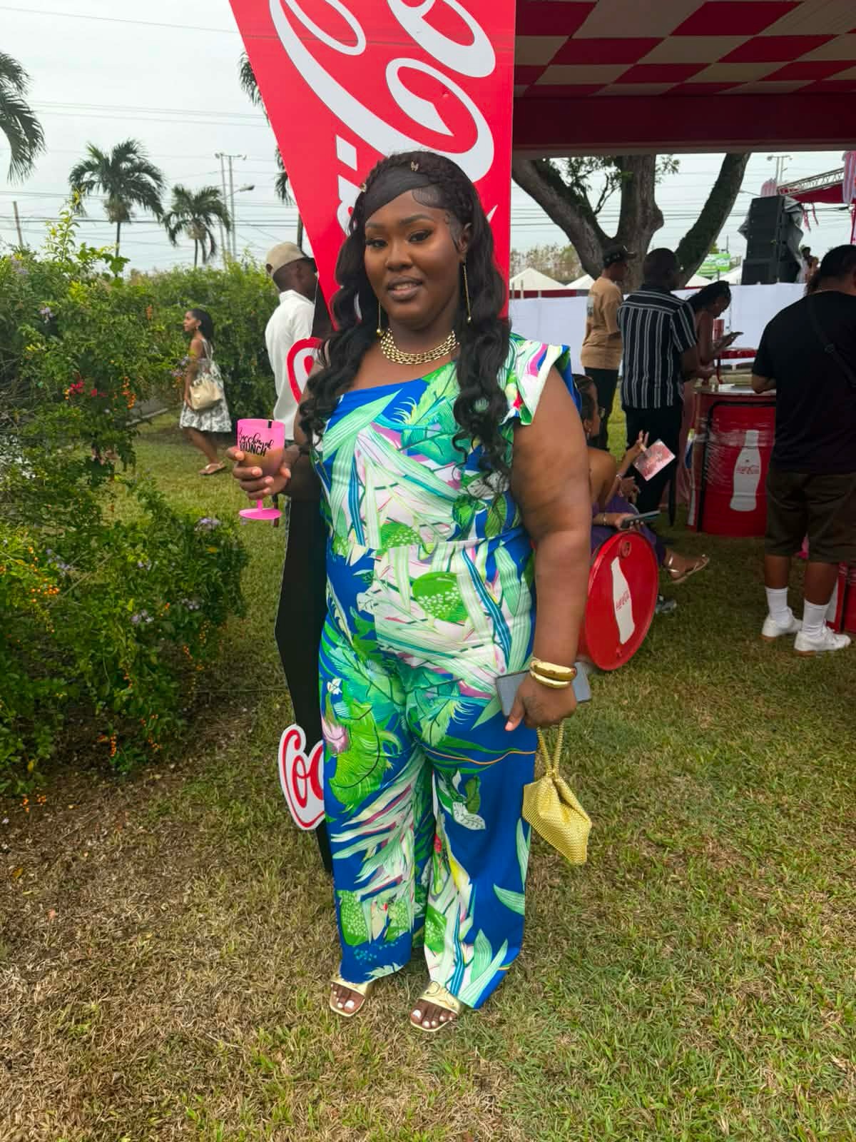 Our doll Akeilia looking fabulous in our tropical jumpsuit ?✨