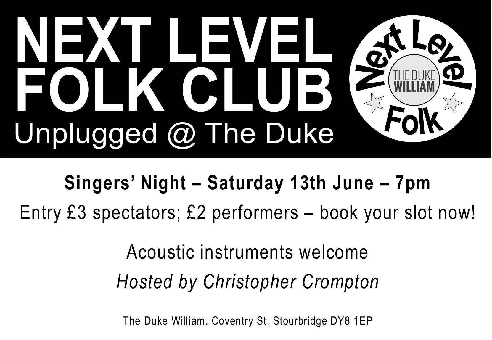 Next Level Folk Club Singers' Night