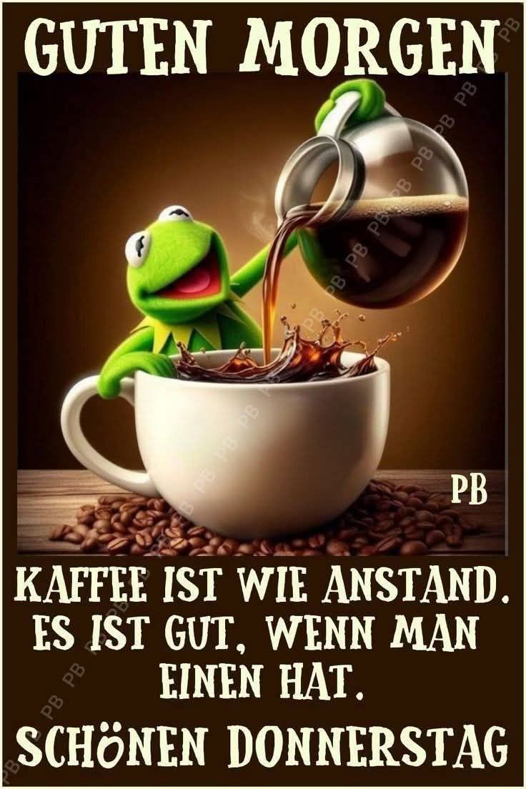 Lustige Schnen Donnerstag Kaffee