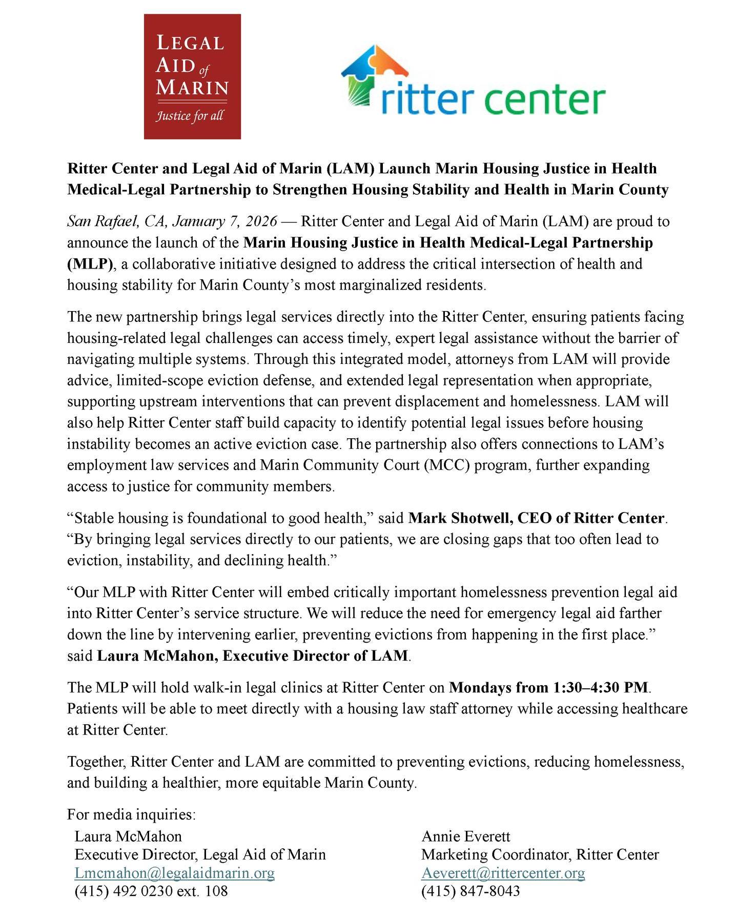 We’re excited to announce LAM’s... - Legal Aid of Marin | Facebook