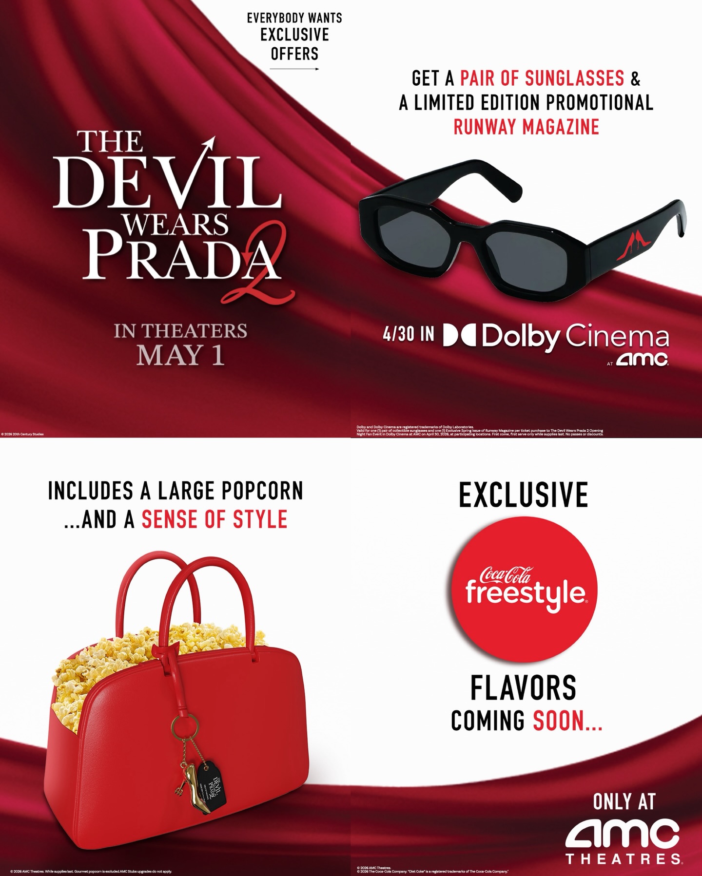 AMC reveals their The Devil Wears Prada 2 merch with popcorn
