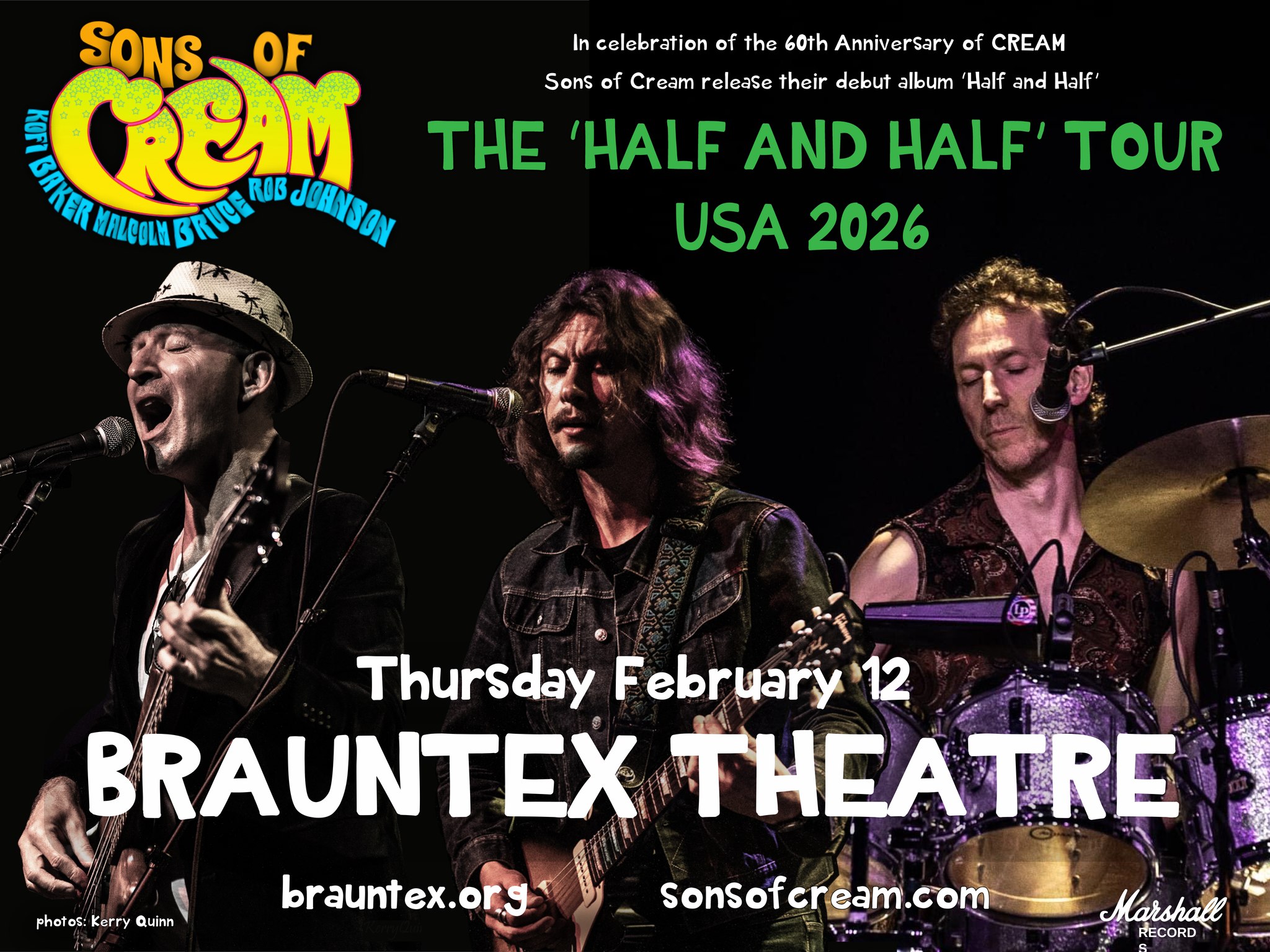 Brauntex - Sons of Cream 🎸 Thursday, February 12th at 7:30 pm Presented ...