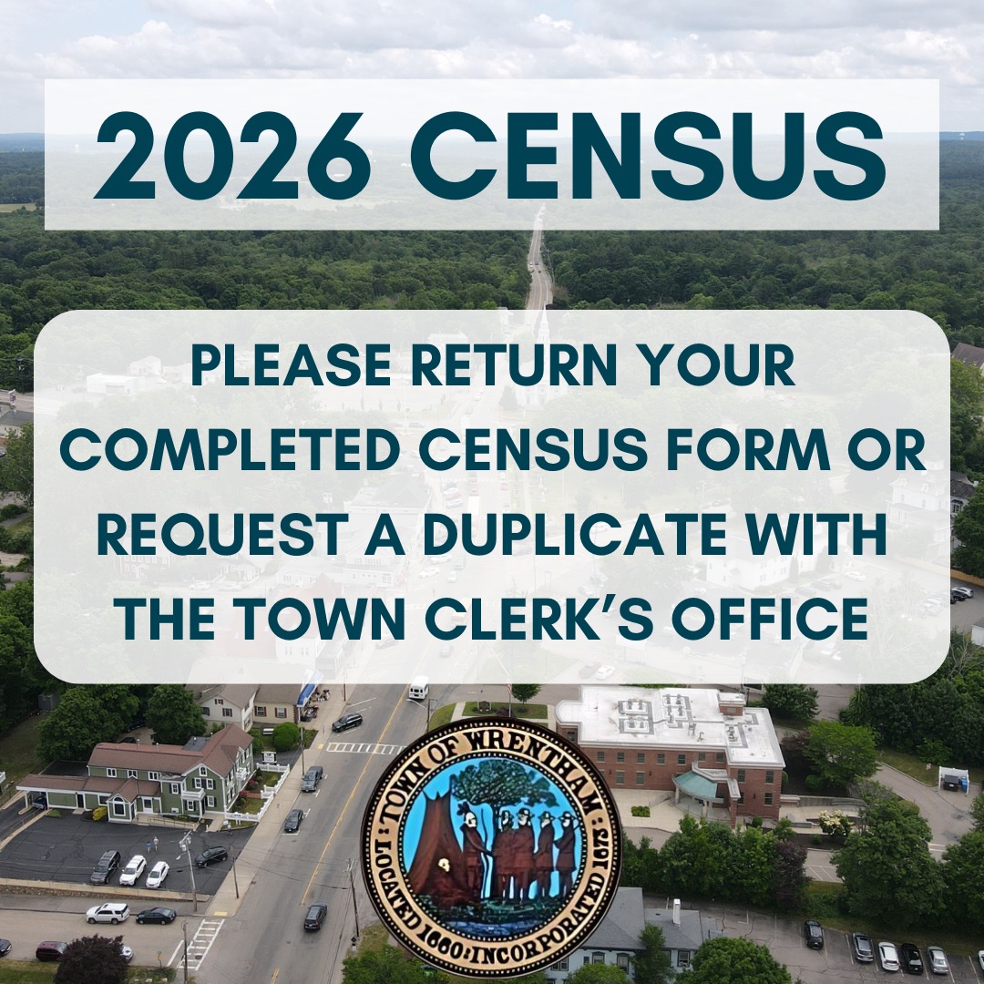 2026 Census Forms are... - Town of Wrentham, Massachusetts | Facebook