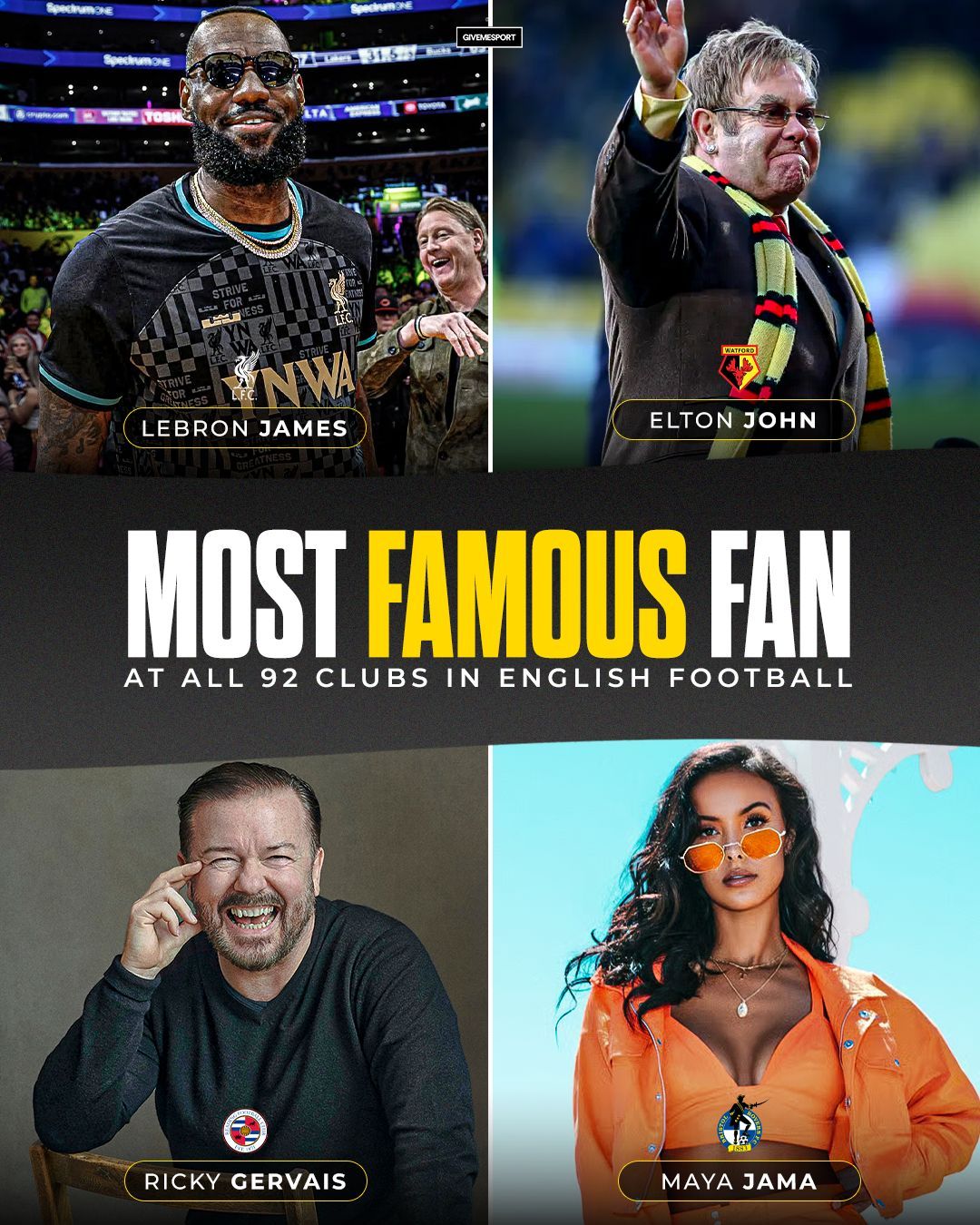 GiveMeSport - The most famous fan at all 92 league clubs in England has ...