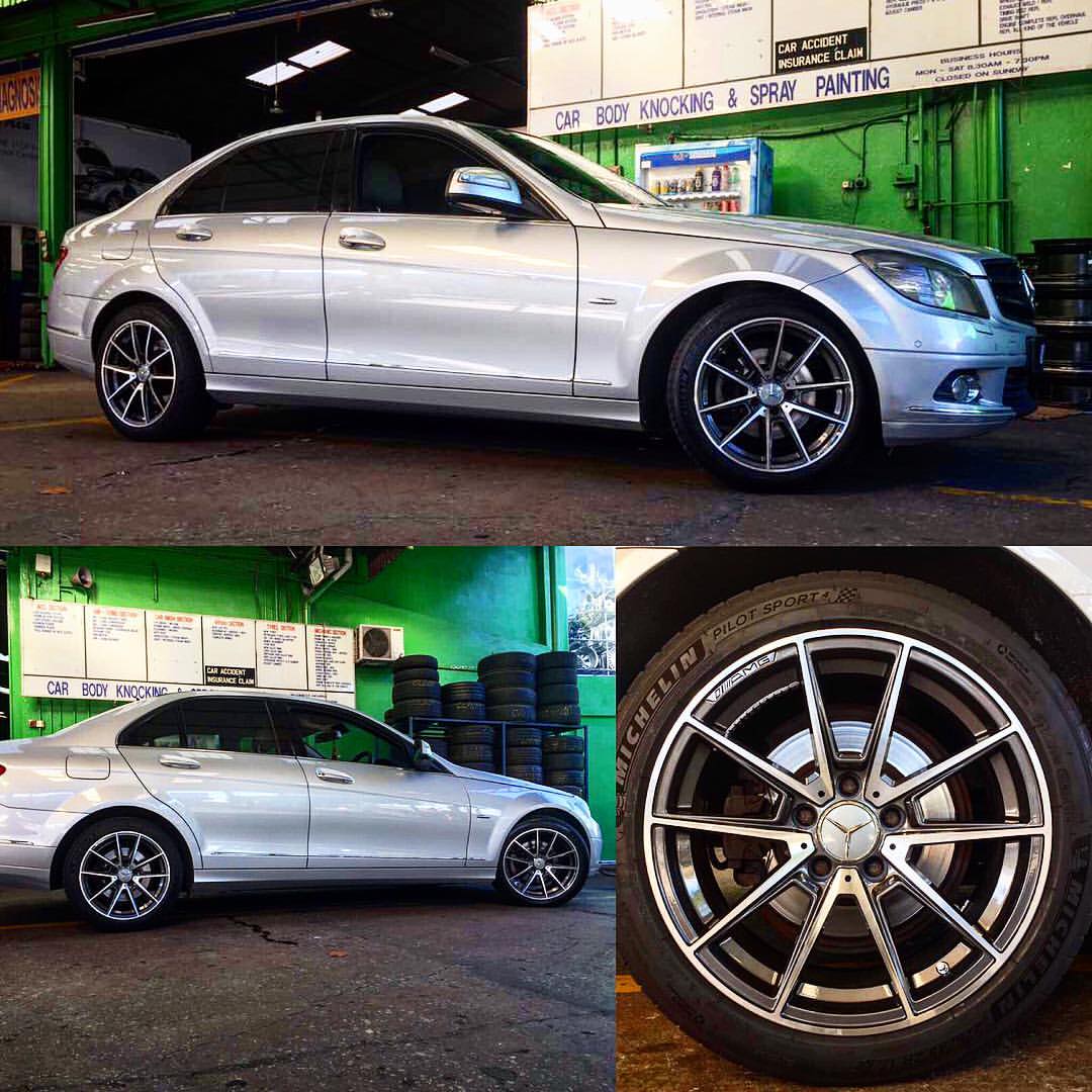 King - Mercedes W204 with New 17 inch AMG GT design rim For inqury pls ...