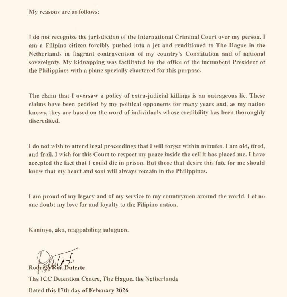 Dr. - Tagalog Translation sa letter ni PRRD sa ICC Narito ang aking mga ...