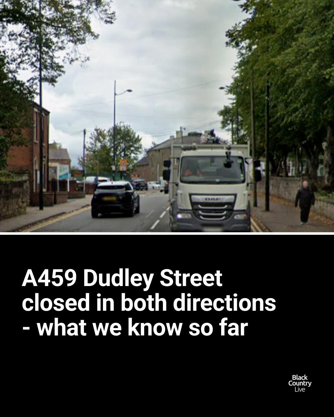 Black - The collision has taken place on the A459 Dudley Street in the ...
