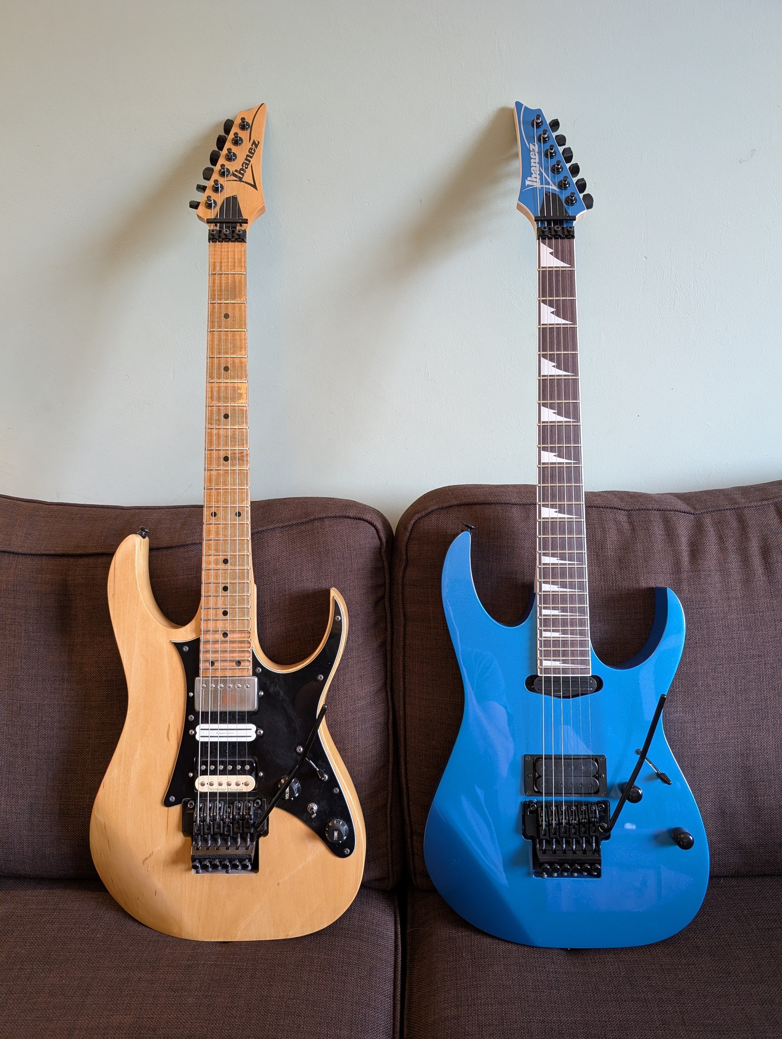 My oldest Ibanez and my newest Ibanez. The quality of the RG565 is