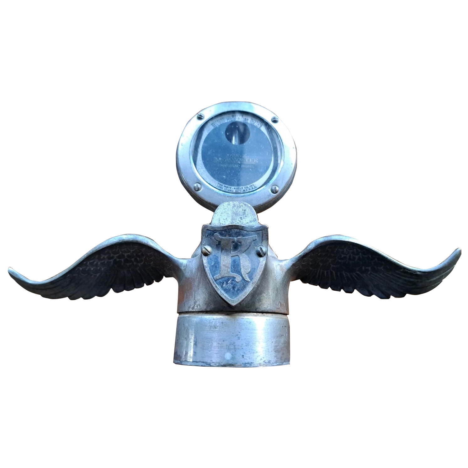 BoyceMotometerボイスモトメーターウィングキャップ1910s A Boyce Motometer, patented in 1912. It mounted directly onto the