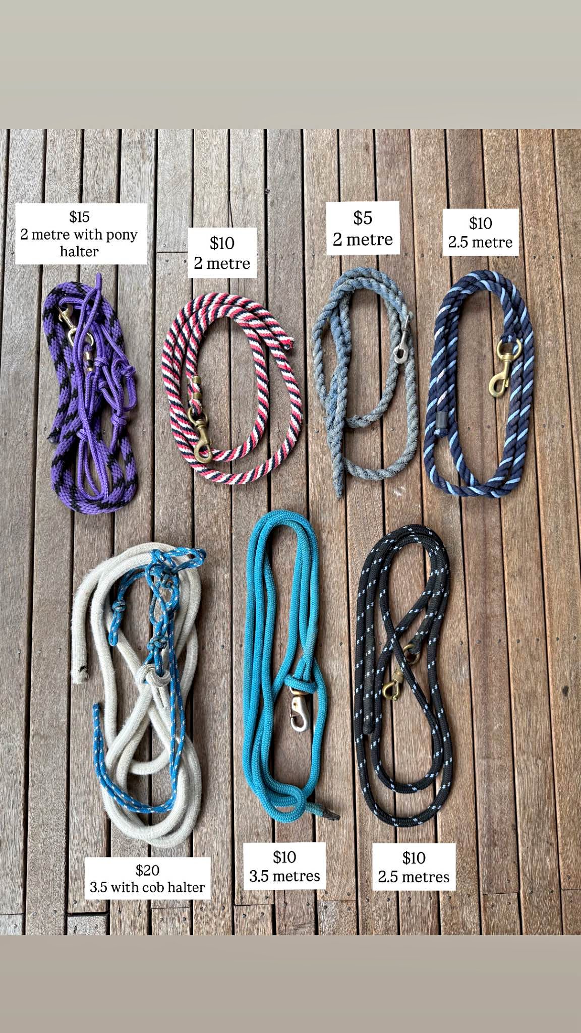 Lead ropes and halters assorted - Saddles & Tack - Melbourne, Victoria ...