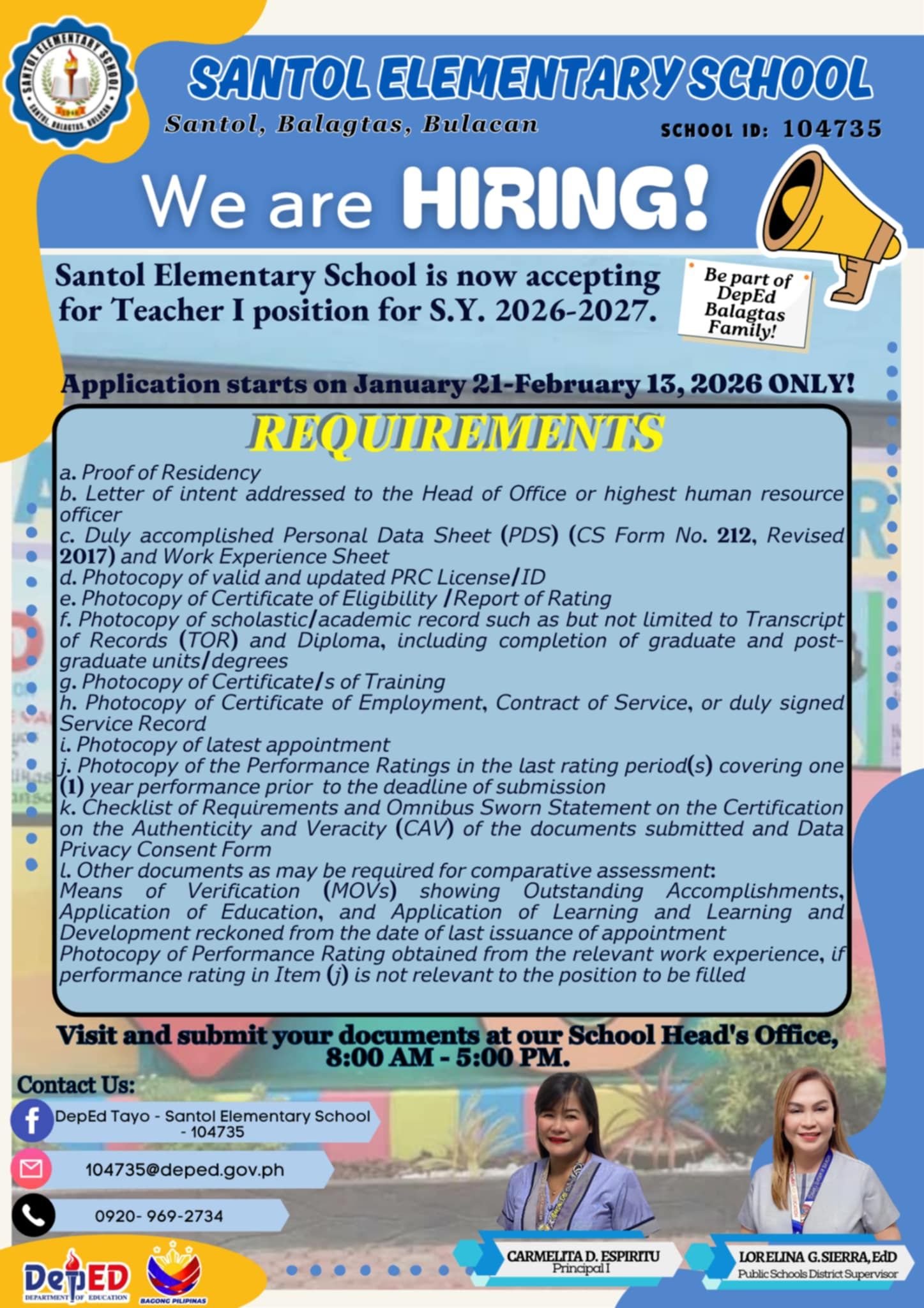 DepEd - 🅐🅝🅝🅞🅤🅝🅒🅔🅜🅔🅝🅣📣📣📣 𝗦𝗮𝗻𝘁𝗼𝗹 𝗘𝗹𝗲𝗺𝗲𝗻𝘁𝗮𝗿𝘆 𝗦𝗰𝗵𝗼𝗼𝗹 is now accepting for ...