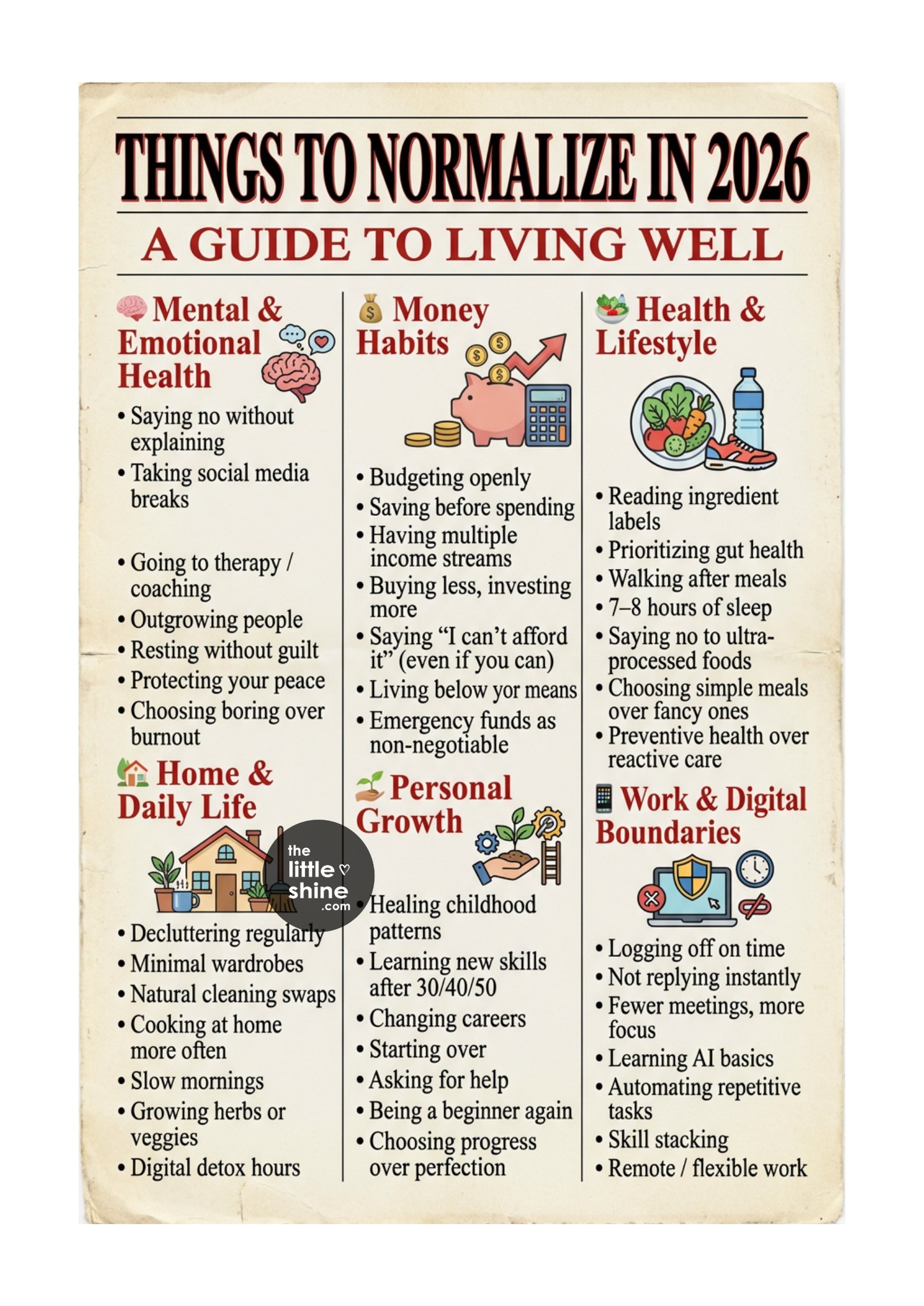 Little - Things to Normalize in 2026 🧠 Mental & Emotional Health ...