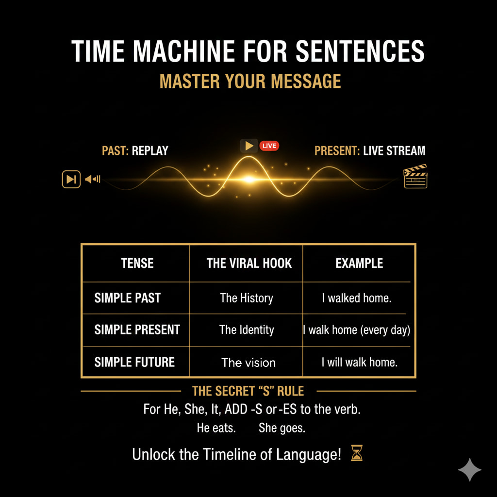 Really - 🎀 Present, Past & Future Tense🌍 👇 📌Mastering tense is like ...