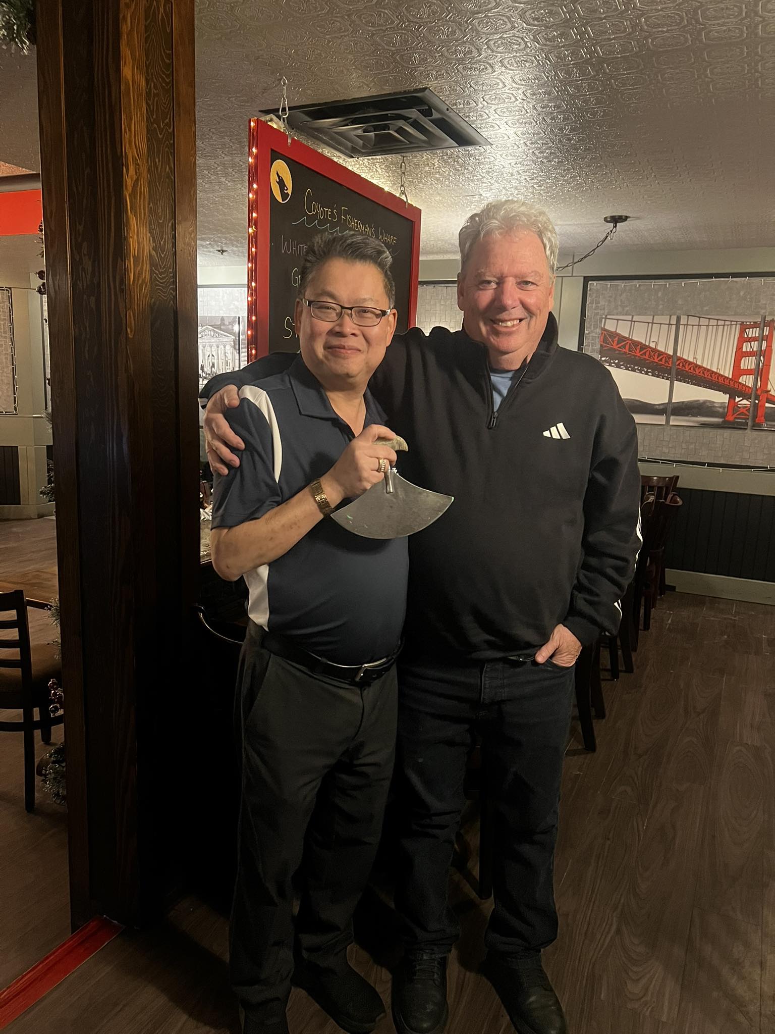 Coyote's - Was presented a commemorative ULU from the CEO of NEBS ...
