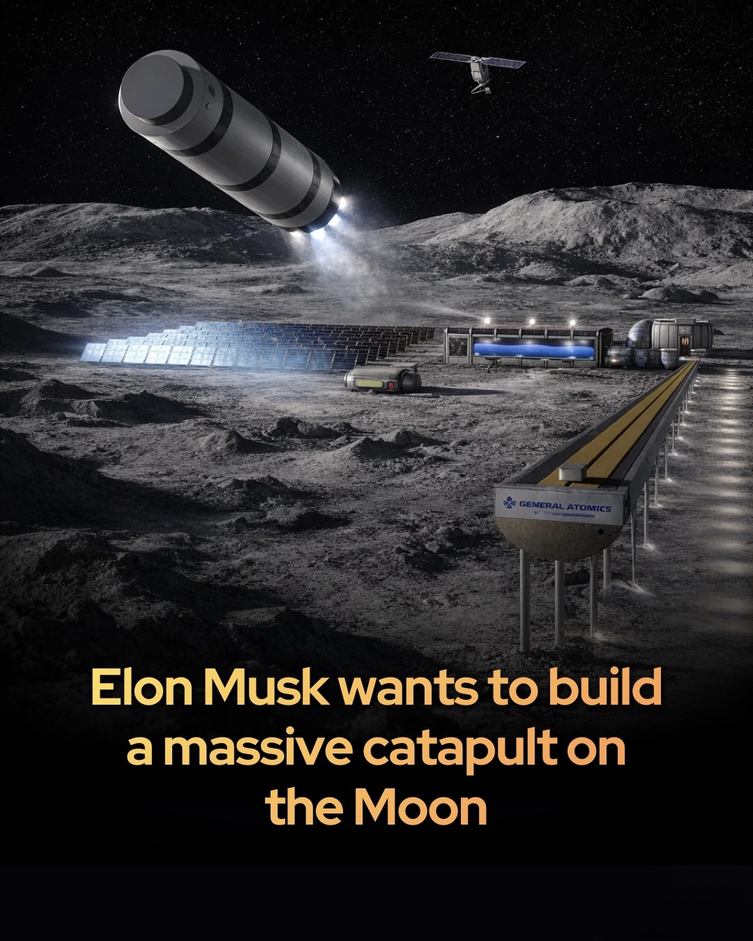 Hashem - Elon Musk plans to put a satellite catapult on the Moon… yes ...