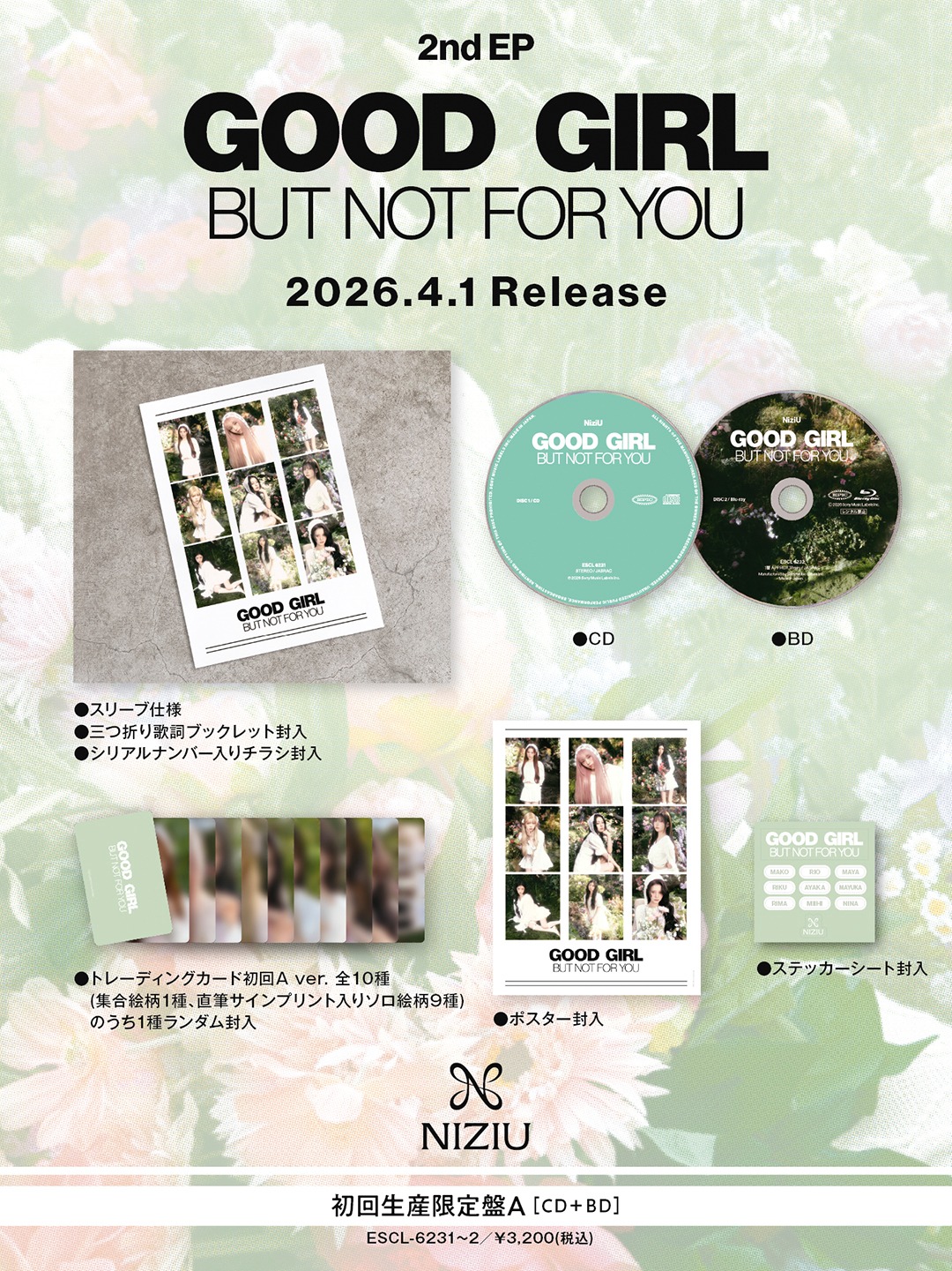 NiziU 2nd EP 『𝐆𝐎𝐎𝐃 𝐆𝐈𝐑𝐋 𝐁𝐔𝐓 𝐍𝐎𝐓 𝐅𝐎𝐑 𝐘𝐎𝐔
