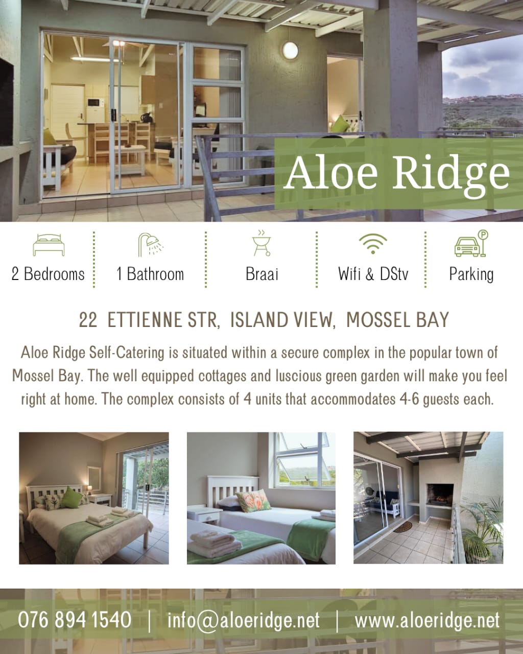 Aloe Ridge Self Catering Cottages | Mossel Bay