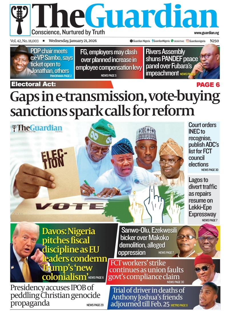 These are the headlines in today’s... - Guardian Nigeria | Facebook