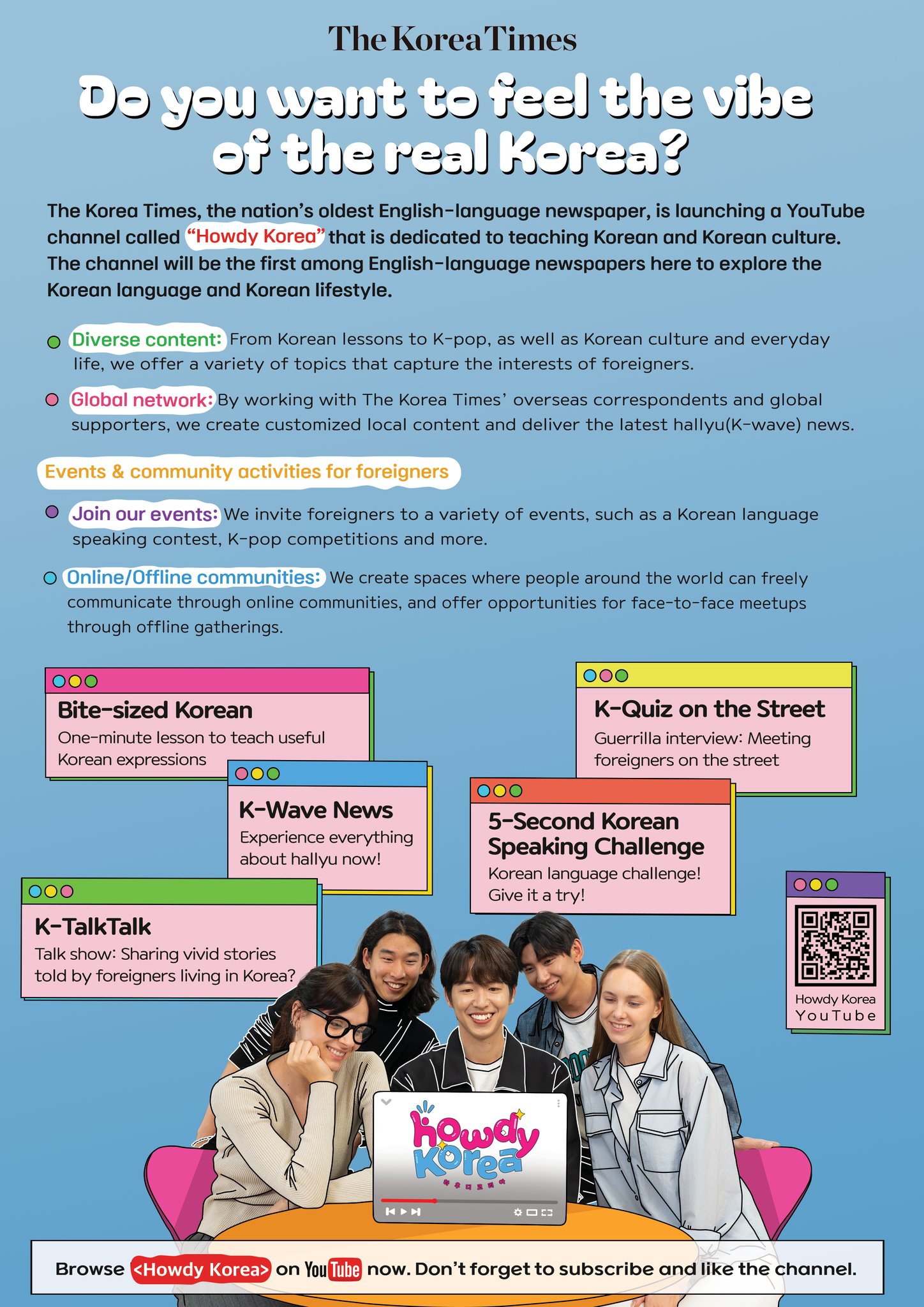 [HỖ TRỢ TRUYỀN THÔNG] 한국 최초의 영어신문 코리아타임스가 한국어와 한국 문화를 알리는 유튜브 채널 ...