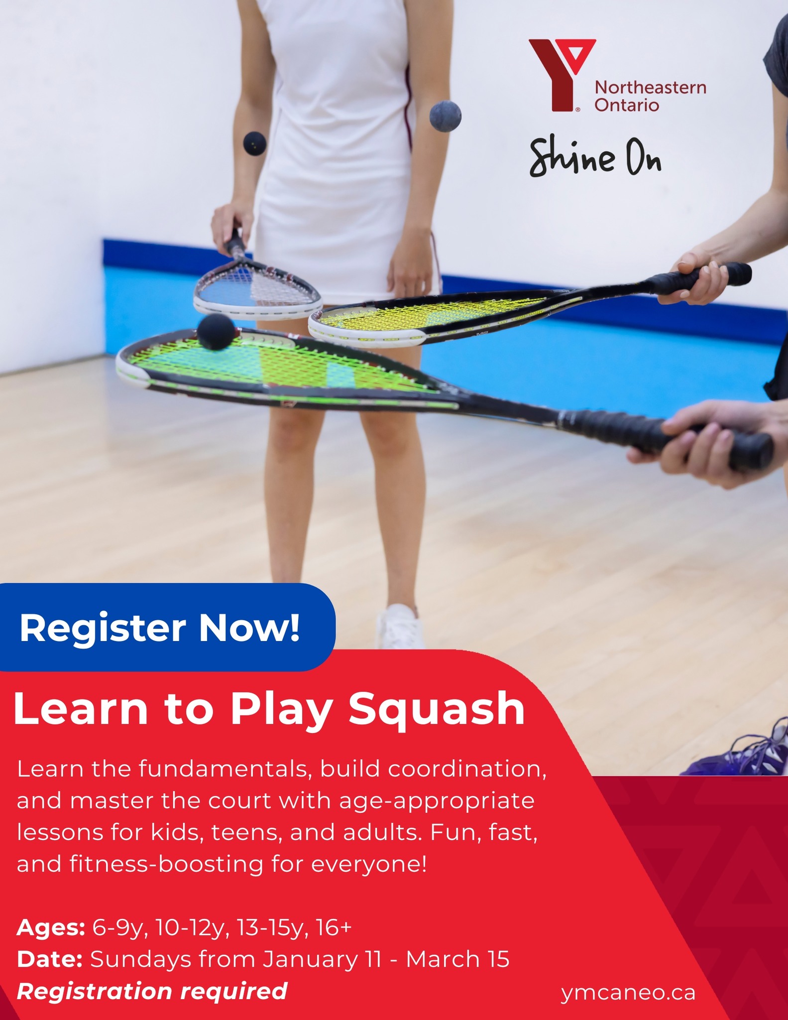 YMCA - New program alert! 🎉 🎾Learn to Play Squash – Fun for All Ages ...