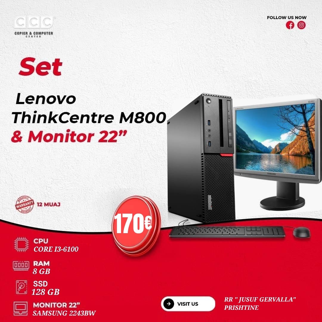 Copier & Computer Center Kosova - ⚡Set Kompjuter & Monitor 22 Inch⚡ 🎯🎯 ...